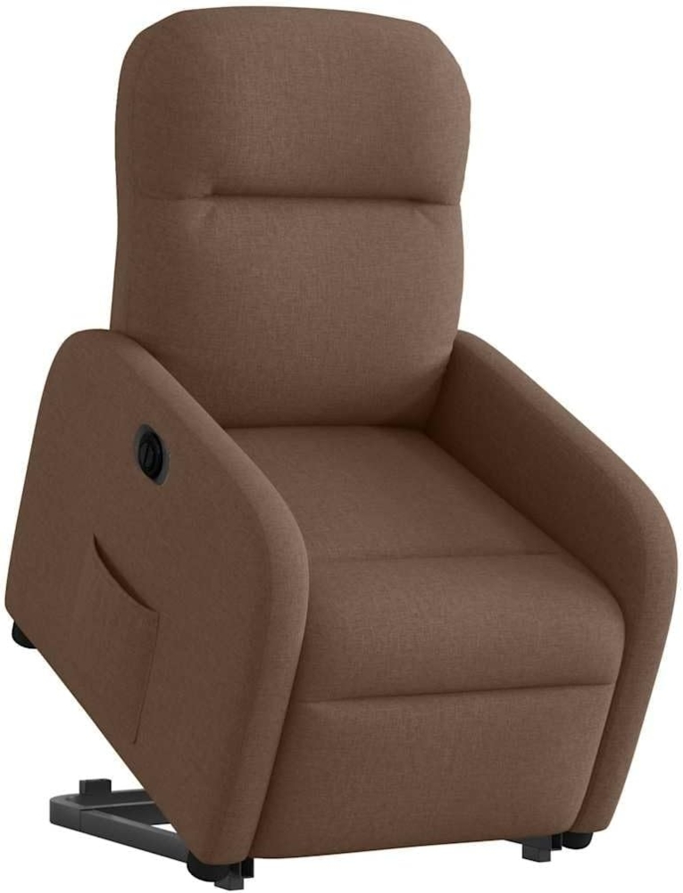 Relaxsessel mit Aufstehhilfe Elektrisch Braun Stoff 3302996 Bild 1