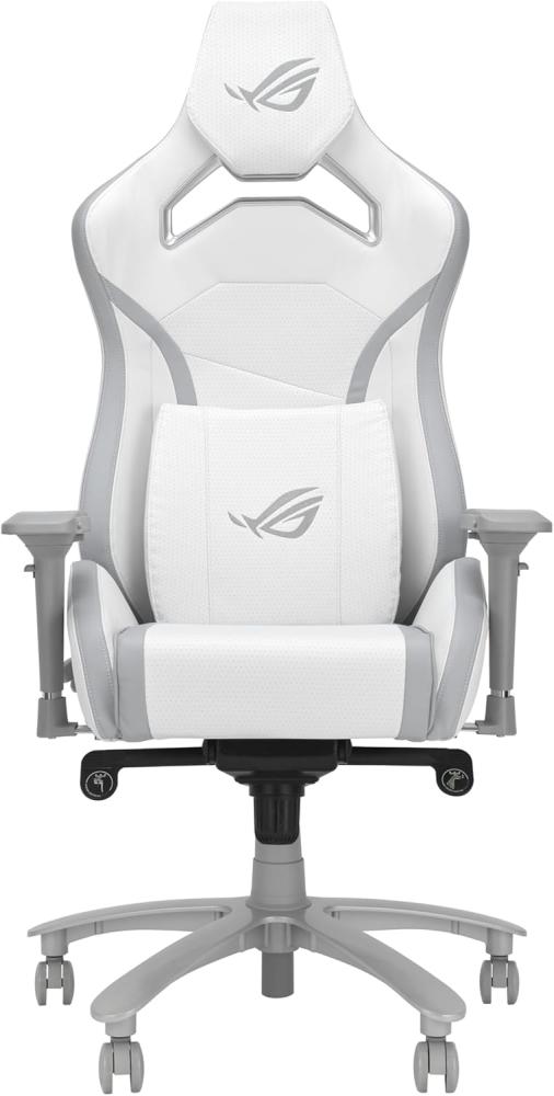 ASUS ROG Chariot X Core Gaming-Stuhl (verstellbare Kopfstütze, 4D-Armlehnen, Memory-Foam, Premium-PU-Leder, Klasser 4 Gaslift) weiß Bild 1