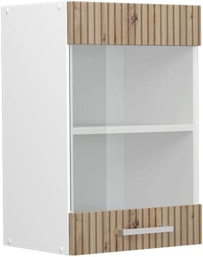 Vicco Küchenschrank Glas R-Line, Artisan-Eiche/Weiß, 40 cm Bild 1