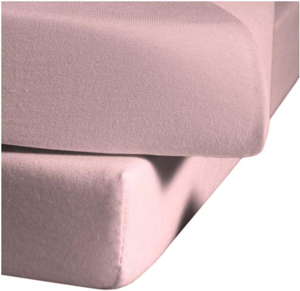 fleuresse Jersey-Elasthan Spannbettlaken Comfort 100x200 cm Rosa Bild 1