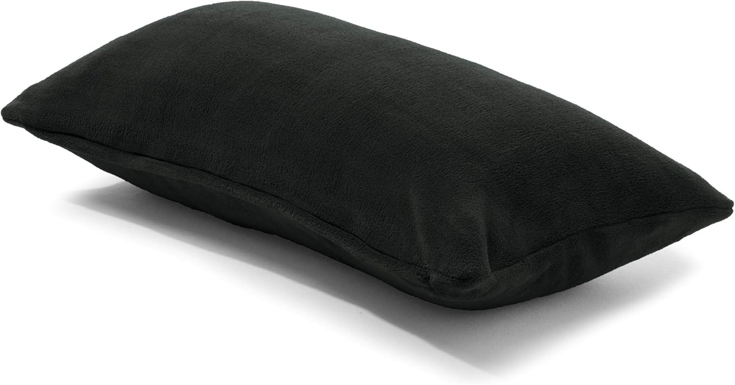 CelinaTex Dekokissen Xanio Deko Kissen Zierkissen Kopfkissen Sofa Fleece 40x80cm schwarz, anschmiegsam,bügelfrei,flauschig,kuschelweich,leicht beziehbar Bild 1