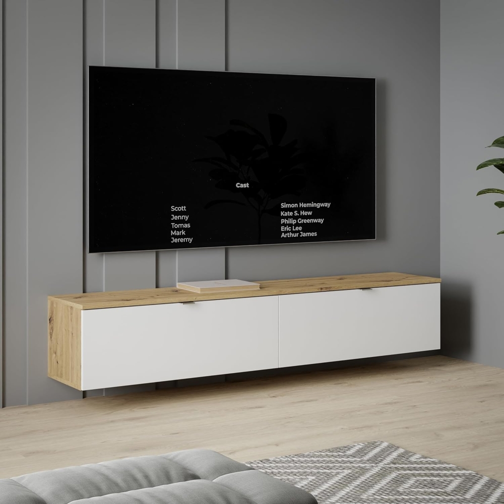 FORTE Lowboard LibertadTV-Board, TV-Schrank, großes TV Board, erweiterbar, Wandmontage, Metallgriff Bild 1