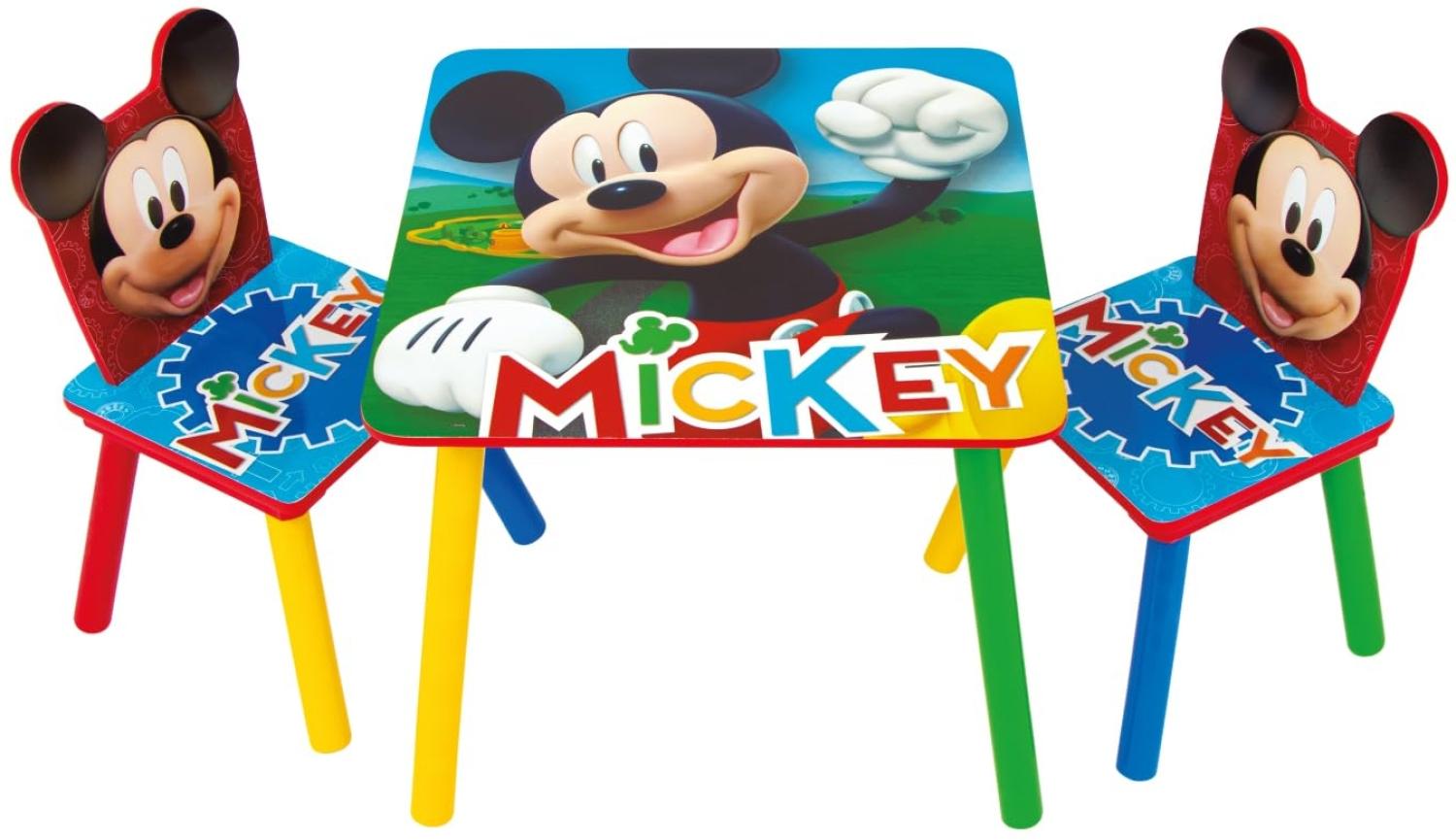 Mickey Mouse Holztisch mit Stühlen Bild 1