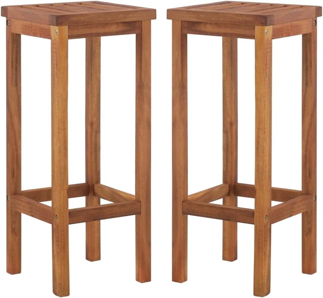 Barhocker 2 Stk. Massivholz Akazie [44016] Bild 1