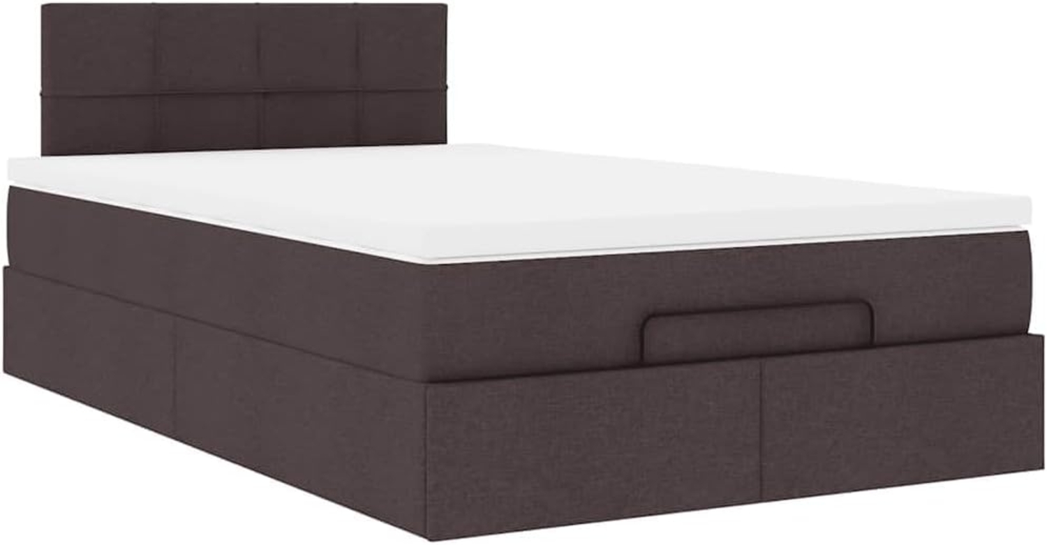 Ottoman-Bett mit Matratze Dunkelbraun 120x200 cm Stoff 3311452 Bild 1