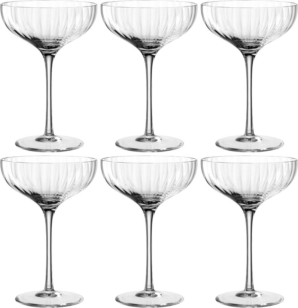 Leonardo Poesia Champagnerschale 6er Set, spülmaschinengeeignete Sektgläser, Champagnergläser, Höhe 16 cm, 260 ml, klar, 069169 Bild 1