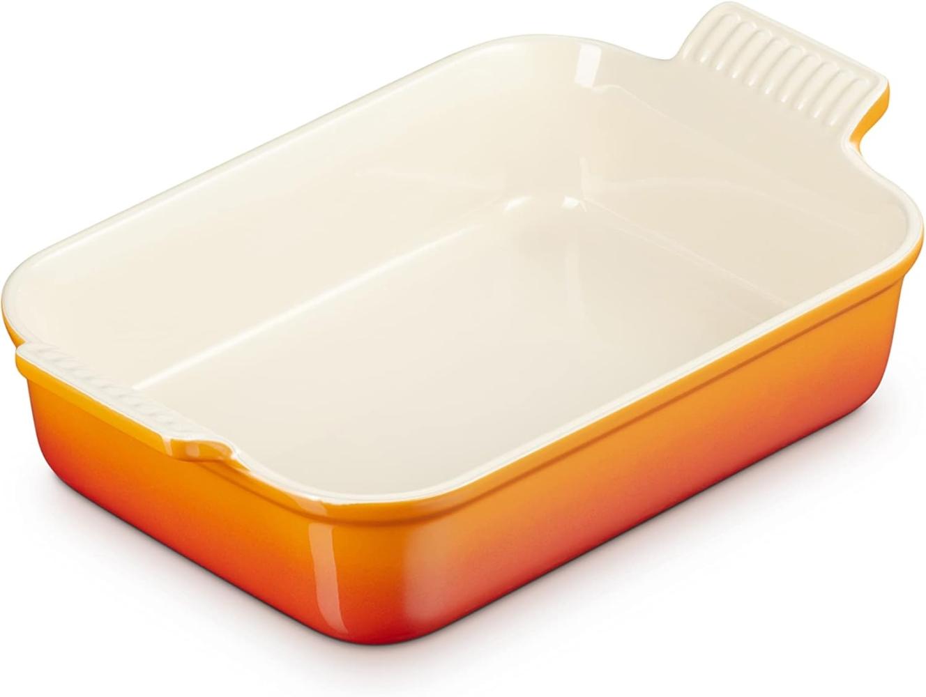 Le Creuset Rechteckige Auflaufform Tradition aus Steinzeug, 26 cm, 2.4 Liter, Ofenrot Bild 1