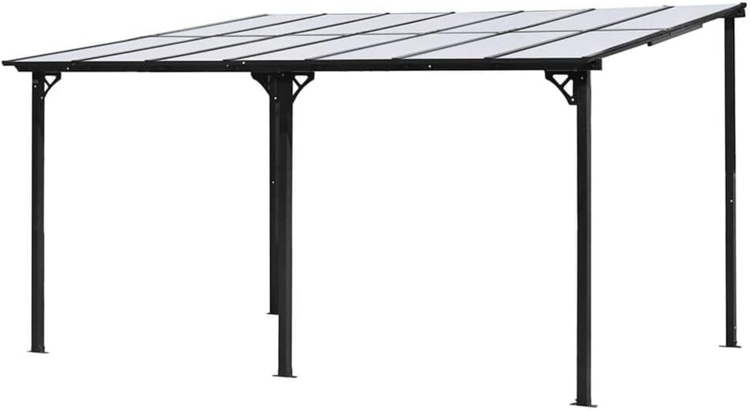 HOME DELUXE Terrassenüberdachung aus Aluminium ECO Anthrazit - 300 x 420 cm Bild 1