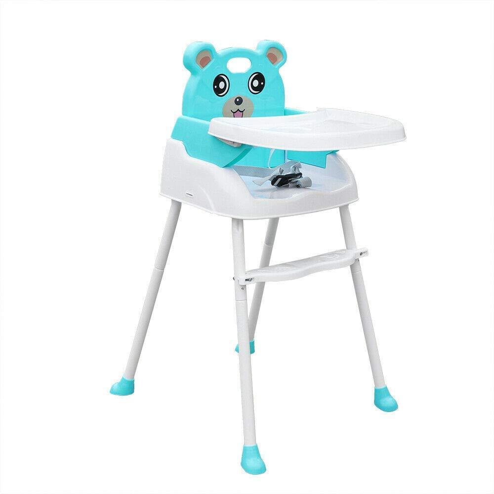 4IN1 Hochstuhl Babystuhl Kinderstuhl Essen Stuhl Verstellbare Höhe Treppenhochstuhl Baby Fütterungsstuhl Kinder Klappbar Zusammenklappbar Neu(Grün) Bild 1
