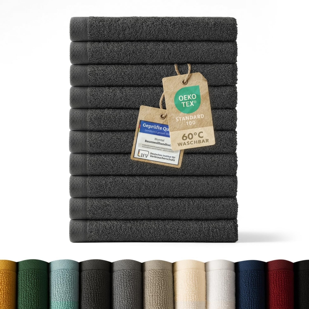 Blumtal Gästehandtücher 30x30cm - weich und saugstark, Frottee (12-St), 12er und 24er Set, 100% Baumwolle Bild 1