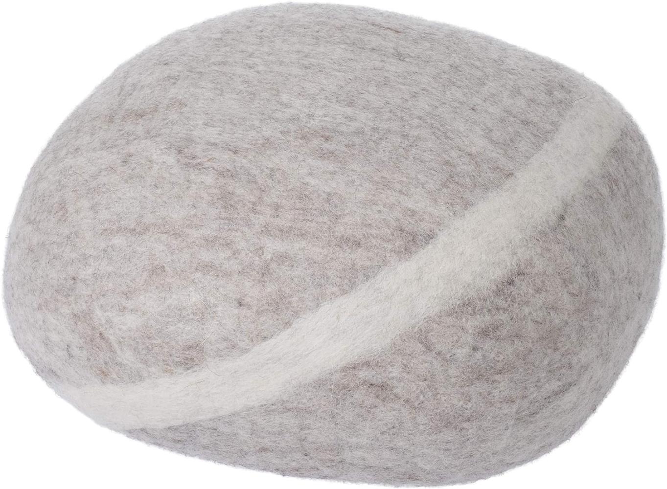 myfelt Hocker Pouf Béla Kieselstein Filz Beige (S) A-KS-017-S Bild 1