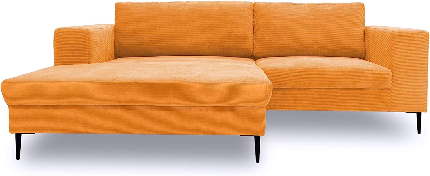 DOMO. collection Modica Ecksofa, moderne L-Form Eckcouch, Sofa Eckgarnitur, orange, 244x173x83 Bild 1