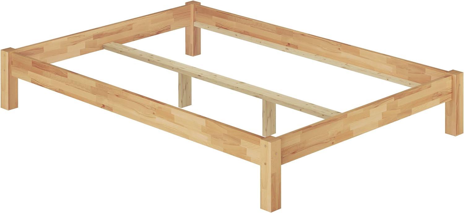 Doppelbett Ehebett 180x200 Massivholz-Bettgestell Buche natur ohne Zubehör 60.84-18 oR Bild 1