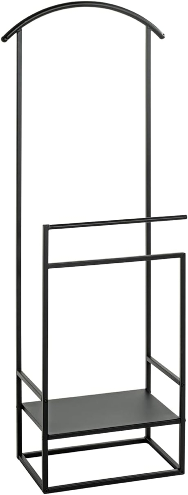 HAKU Möbel Herrendiener schwarz, Metall - Maße: B 47 cm x H 128 cm x T 26 cm, Style: Modern Bild 1