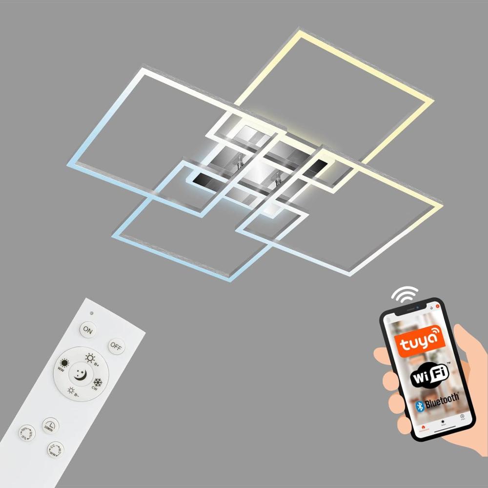 Di-Ka CCT LED Deckenleuchte Frame Smart+WiFi alu drehbar mit Fernbedienung Bild 1