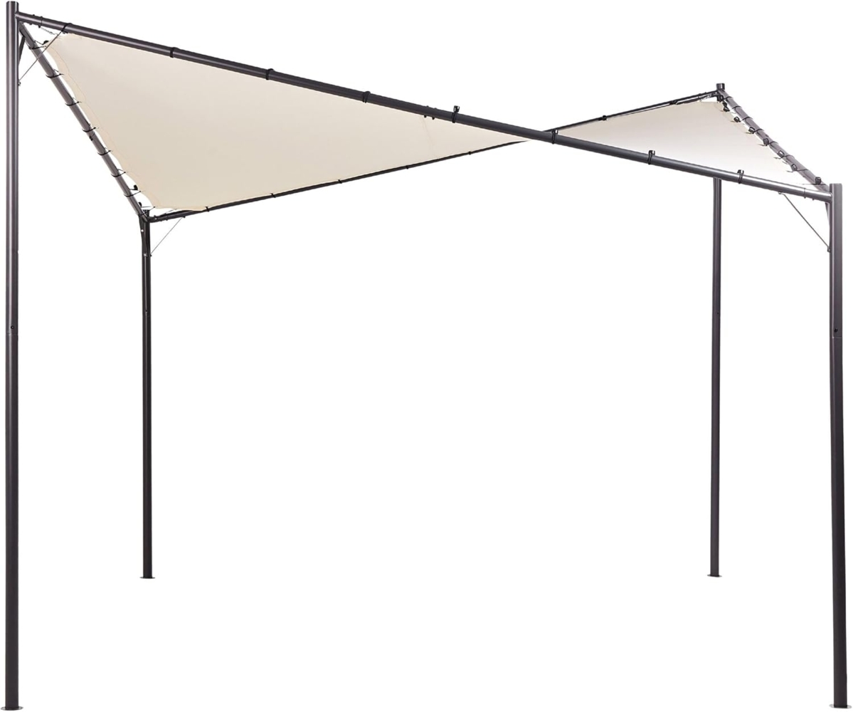 Pavillon AVENTINE Metall 300 cm 300 cm Beige Bild 1