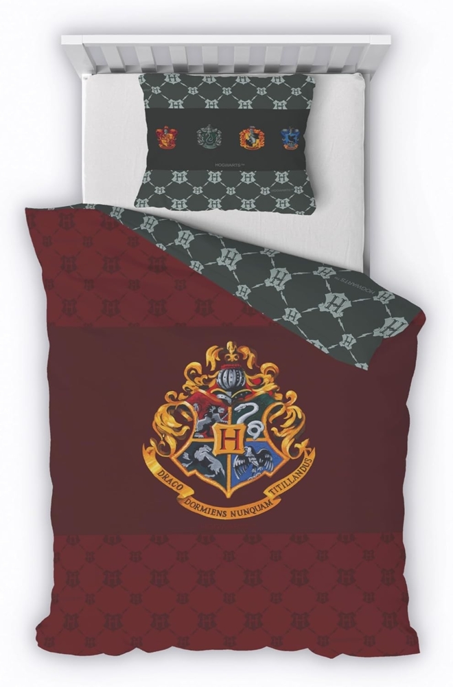 Träumschön Kinderbettwäsche Premium Baumwollbettwäsche 135x200 Harry Potter Design, Baumwolle, 2 teilig Bild 1