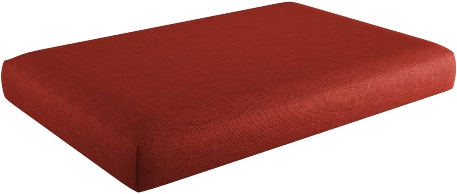 sunnypillow Palettenkissen mit abnehmbarem Bezug Kaltschaum Palettenauflage Palettenpolster Palettensofa Sitzkissen Rückenlehne Indoor Outdoor Sitzkissen 120 x 60 x 15 cm Rot Bild 1