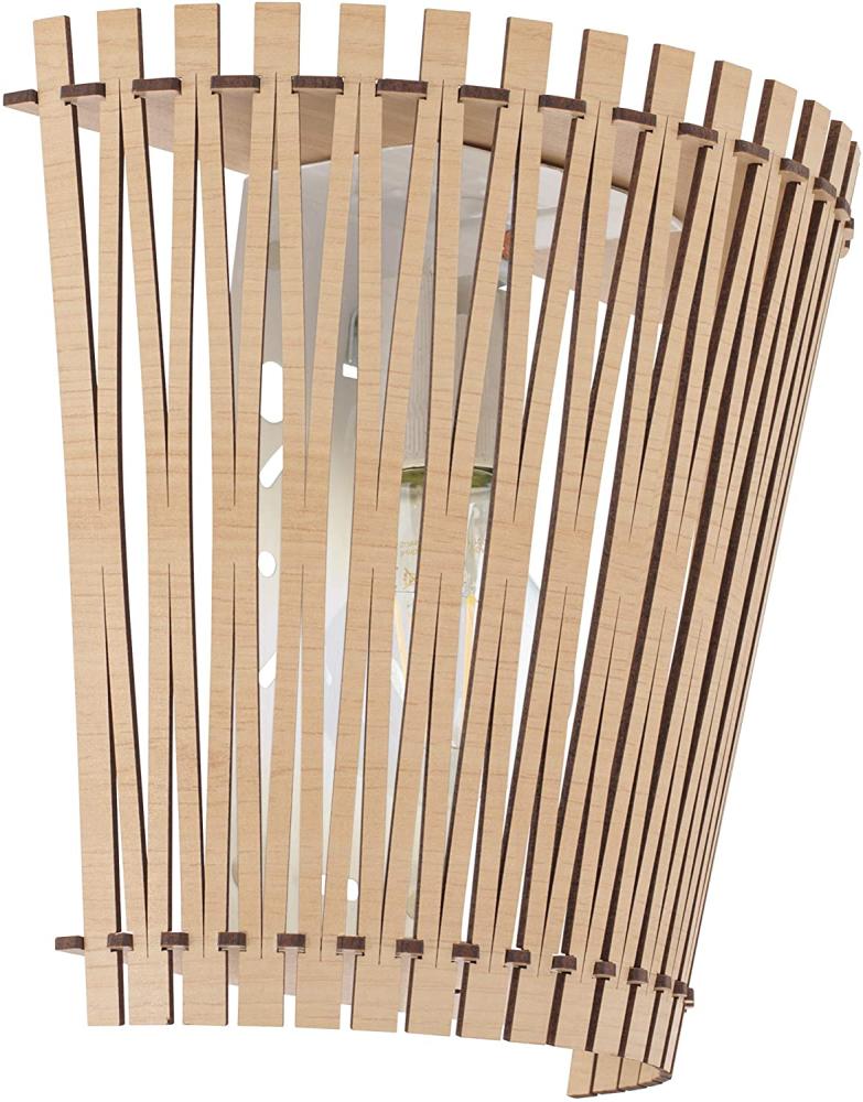 Eglo 96195 Wandleuchte Sendero in weiß Holz ahorn 1X40W L:24 H:22cm Bild 1