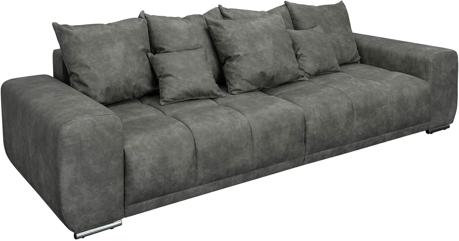 riess-ambiente Big-Sofa ELEGANCIA 285cm grau, Einzelartikel 1 Teile, XXL Couch · Microfaser · mit Federkern · inkl. Kissen · Design Bild 1