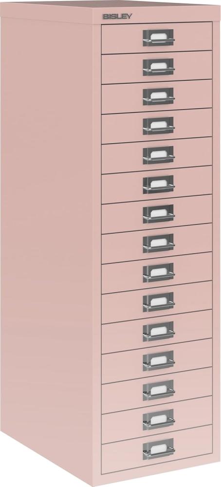 Bisley Aktenschrank MultiDrawer Schubladenschrank in Pastellpink - Maße: H 86 x B 28 x T 38 cm Bild 1