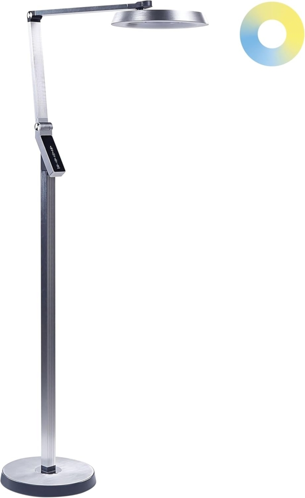 LED Stehlampe CARINA mit Dimmer Metall Silber Bild 1