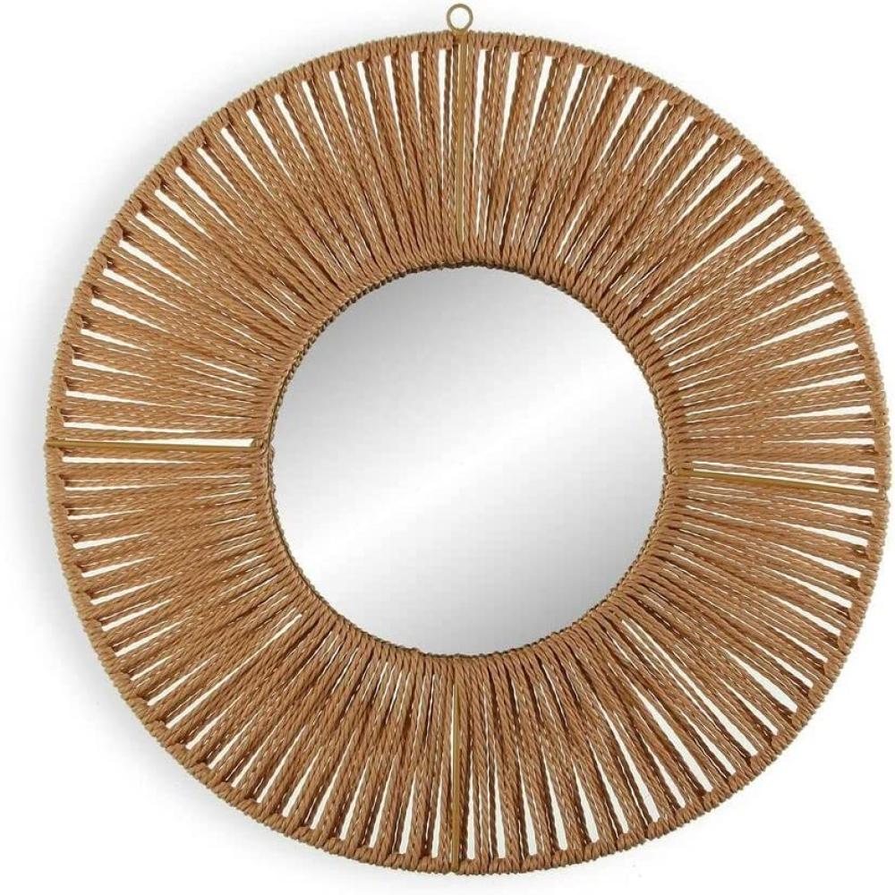 Wandspiegel rund Spiegel Rattan Bambus (2,8 x 49 x 50 cm) Bild 1