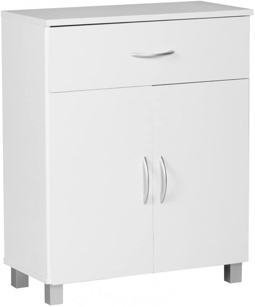 Sideboard Weiß WL1.336 60 x 75 x 30 cm Kommode mit Schublade und Türen Bild 1