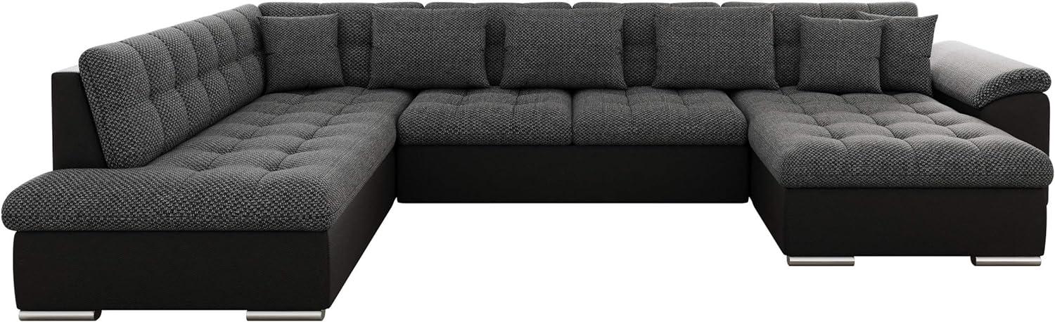 Eckcouch Ecksofa Niko Bis! Design Sofa Couch! mit Schlaffunktion und Bettkasten! U-Sofa Große Farbauswahl! Wohnlandschaft vom Hersteller (Ecksofa Rechts, Soft 011 + Majorka 03) Bild 1