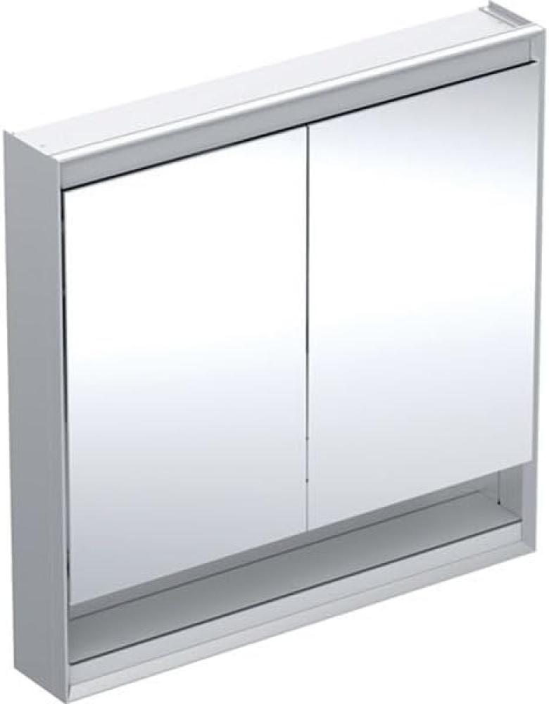 Geberit ONE Spiegelschrank mit ComfortLight, 2 Türen, Aufputzmontage, mit Nische, 90 x 90 x 15 cm, 505.833.00, Farbe: Aluminium eloxiert - 505.833.00.1 Bild 1