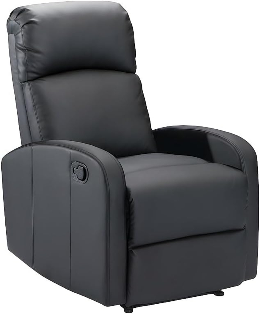 Vente-unique - Relaxsessel Fernsehsessel - Kunstleder - Schwarz - ISAO Bild 1