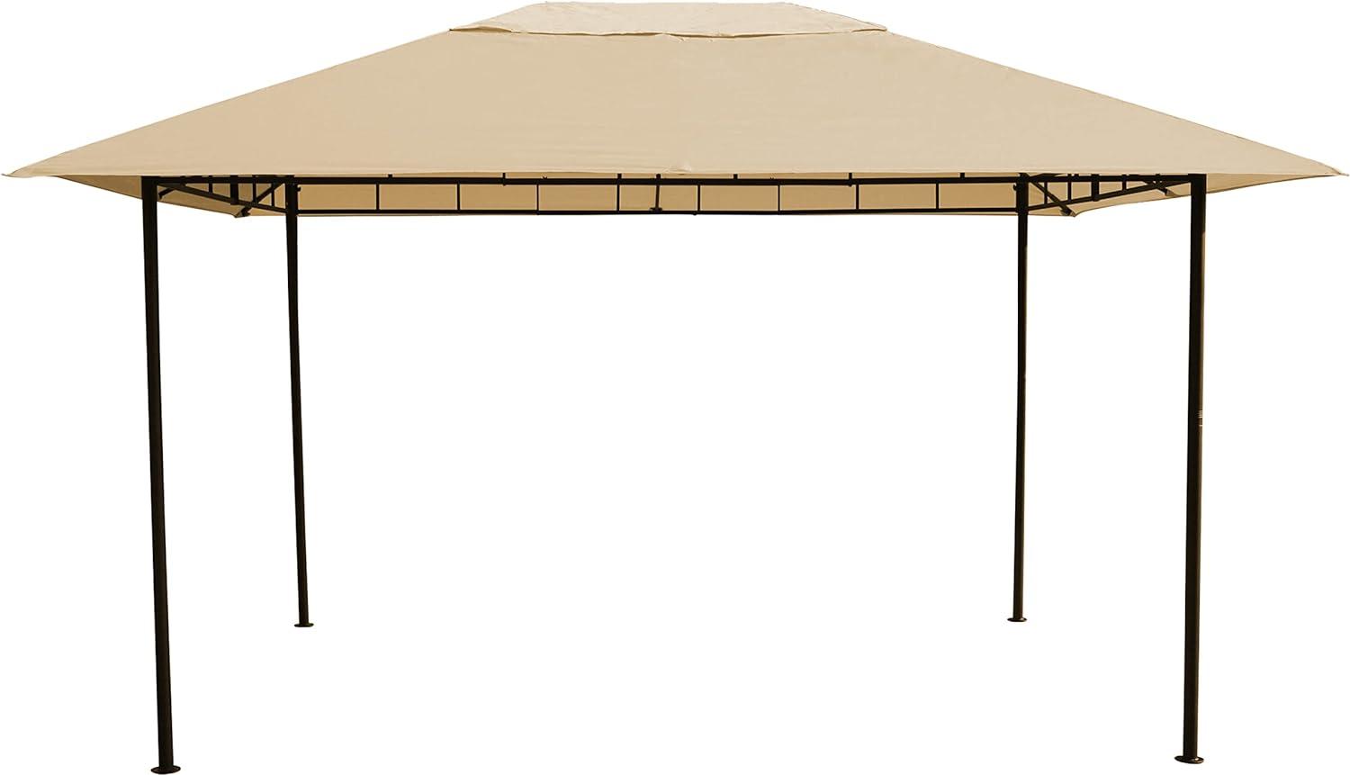 GRASEKAMP Qualität seit 1972 Antikpavillon Amalfi Flex 3 x 4 m Beige Gartenpavillon Partyzelt Bild 1