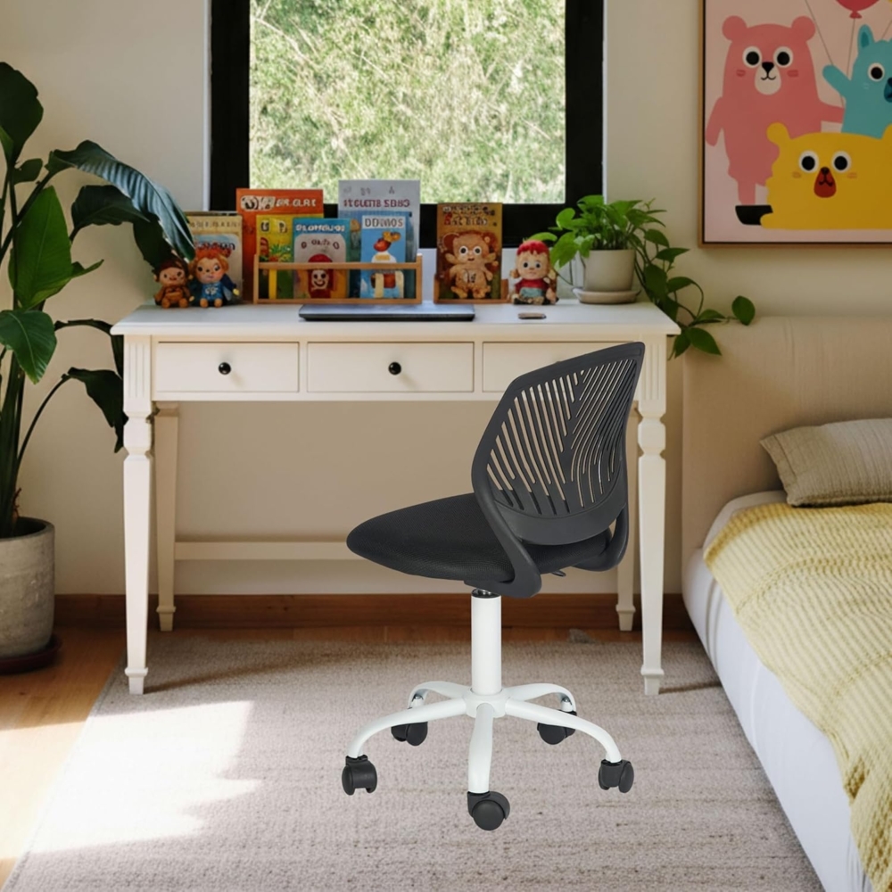 FurnitureR Kinderstuhl Schreibtisch Höhenverstellbar, bunter ergonomischer Jugendstuhl mit Rückenlehne und Armlehnen, Kinderstuhl mit 5 Rädern, für Kinder 3-10 Jahre alt, maximale Belastung 100 kg Bild 1