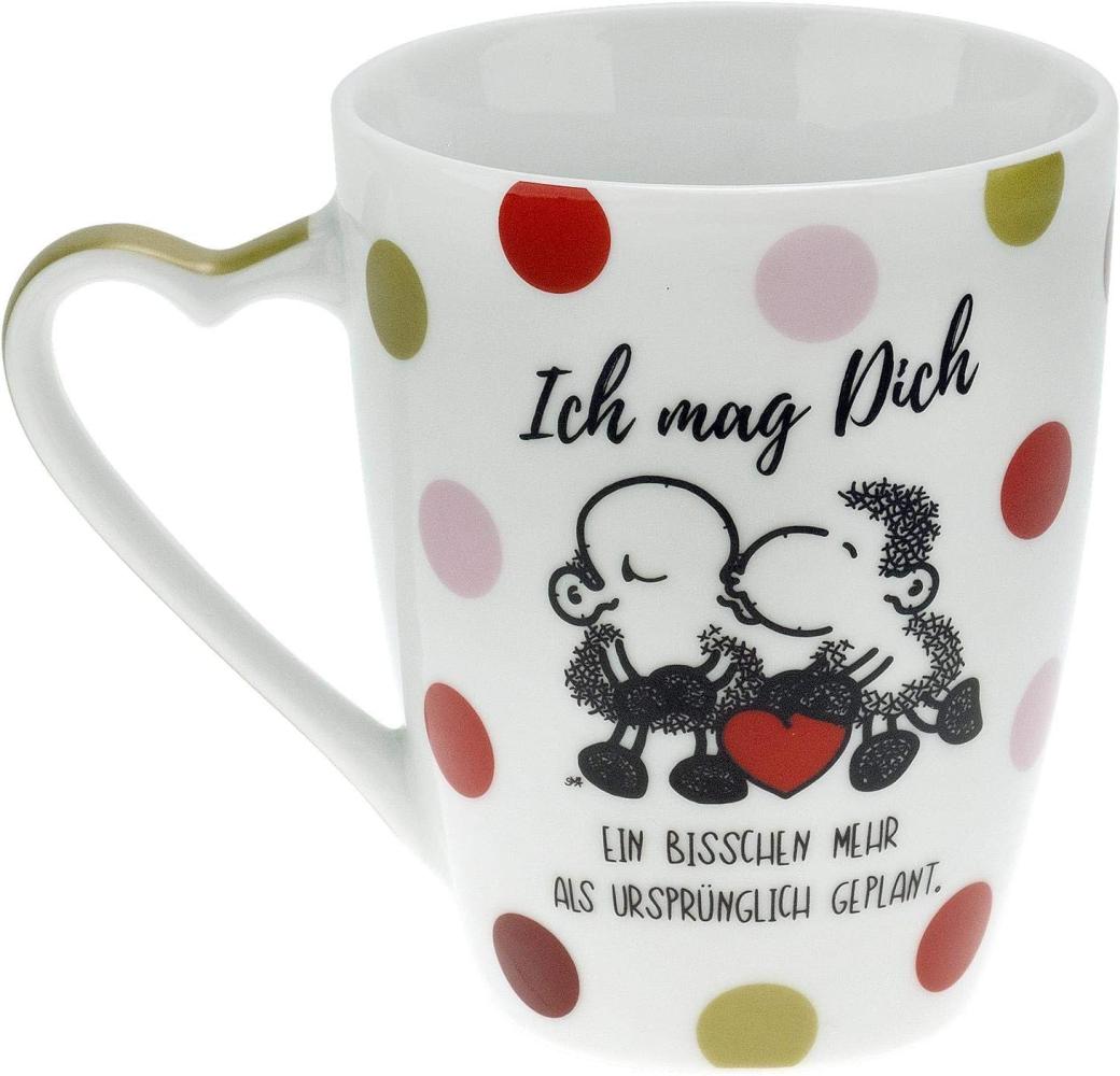 Tasse mit Herz-Henkel Ich mag Dich ein bichen mehr als ursprnglich geplant. Bild 1