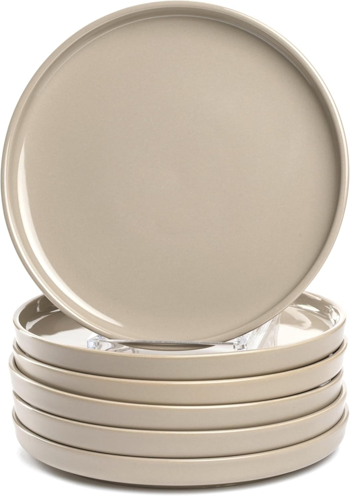 LEONARDO Teller-Set Speiseteller ROMA, Keramikteller, ca. 22 cm, 6-teilig (6-tlg), 6 Personen, Keramik, Geschirr-Set, Service, spülmaschinengeeignet Bild 1