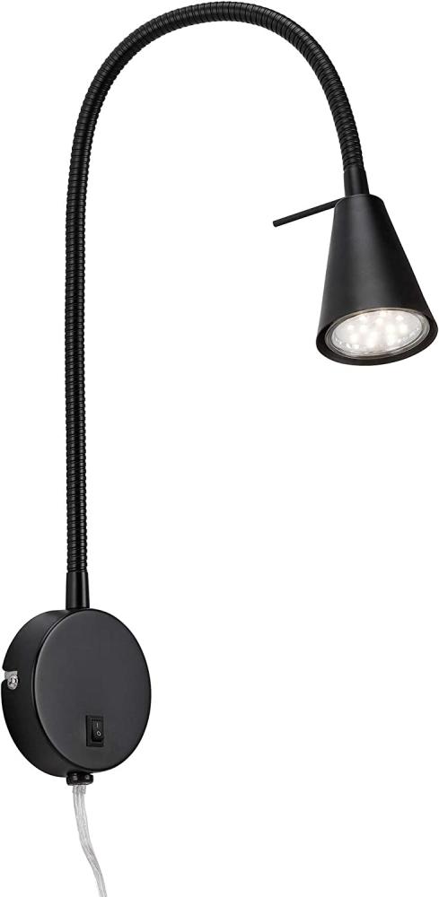 Briloner LED Wandleuchte Tusa schwarz 5W, warmweiß Bild 1