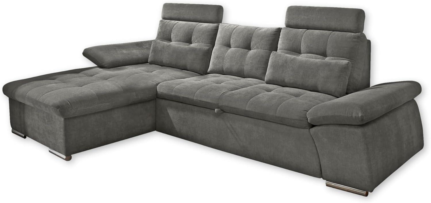 ED Exciting Design Nalo – Modernes Schlafsofa mit Bettkasten, verstellbaren Armlehnen und luxuriöser Uran Mikrofaser. Inklusive zwei Kopfstützen, in verschiedenen Farben wählbar Bild 1