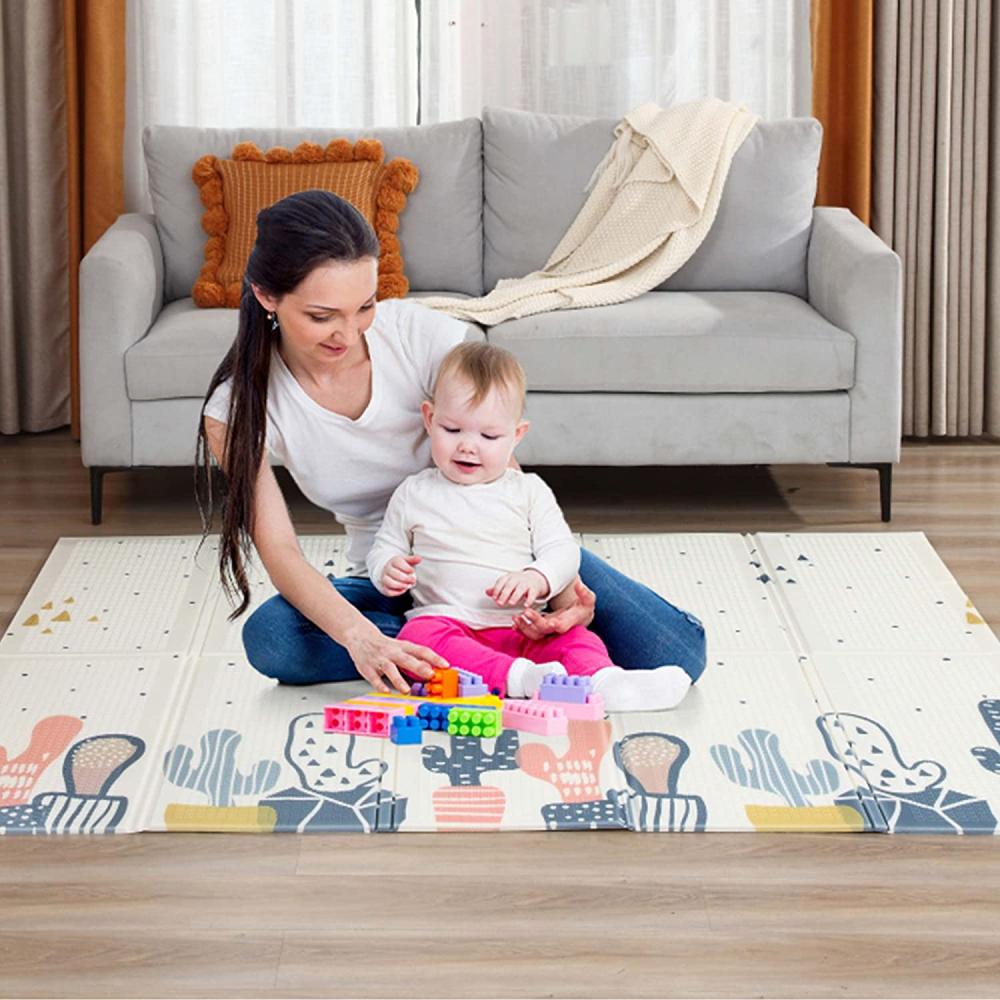 Baby Vivo 'Kaktus doppelseitig mit Straße' Spielteppich 180 x 150 cm Bild 1