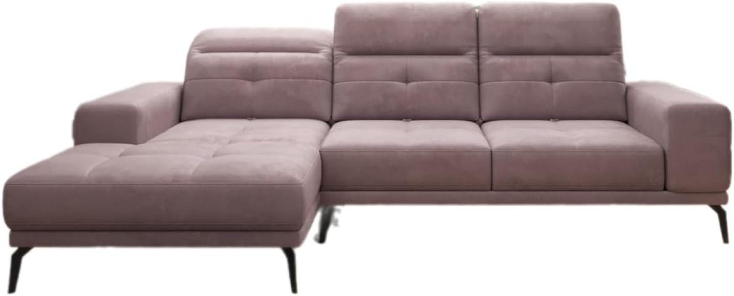 Designer Sofa Terina inkl. Beistellhocker Samt Rosé Links Bild 1