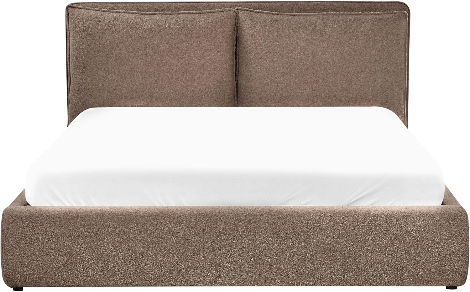Bett mit Stauraum Bouclé BAJONNA 160 x 200 cm Taupe Bild 1
