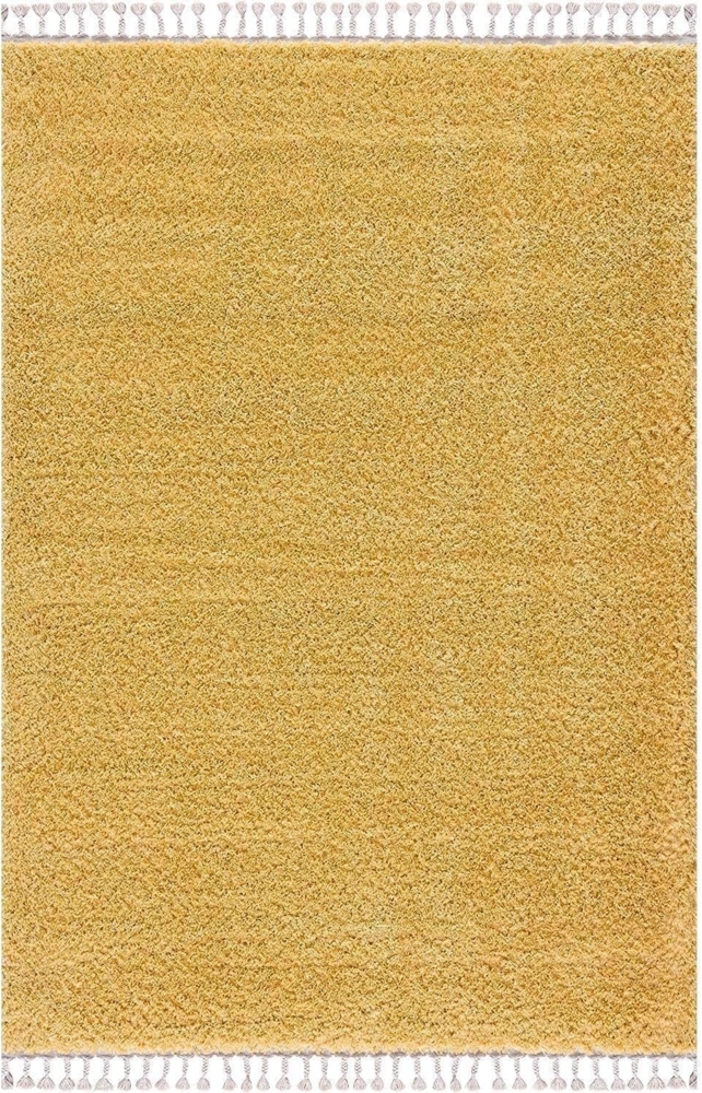 Carpet City Hochflor-Teppich Pulpy 100, rechteckig, Höhe: 30 mm, sehr weich, mit Fransen, uni, viele Größen, Wohnzimmer, Schafzimmer Bild 1