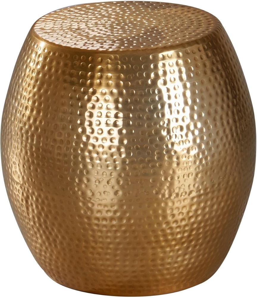 Wohnling 'PADRO' Beistelltisch Orientalisch, Aluminium rund, Gold, 42 x 42 x 42 cm Bild 1