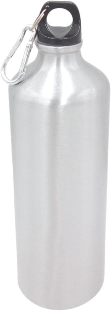 Aluminium Trinkflasche 1000ml farbig mit Karabiner Wasserflasche Sportflasche Bild 1