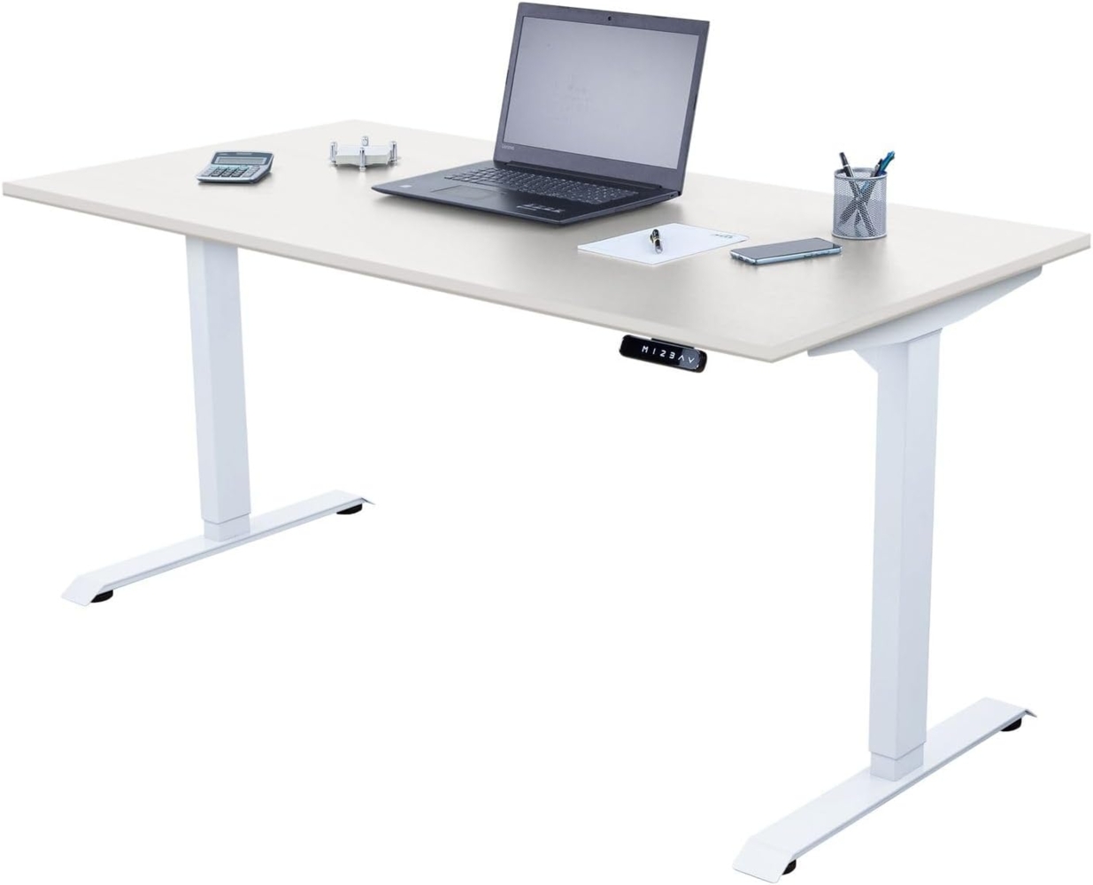 Schreibtisch elektrisch höhenverstellbar, Ergonomische Arbeitstisch, Gestell und Tischplatte Bild 1