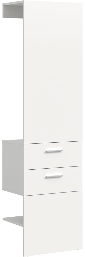Garderobenpaneel (B/H/T: 52x190x36 cm) in weiß Melamin Bild 1