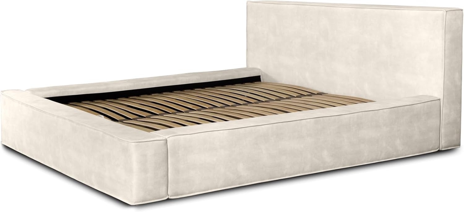 Polsterbett Bett OMAHA 180x200cm Komplettset in Stoff Macau Pearl / Speed Bild 1