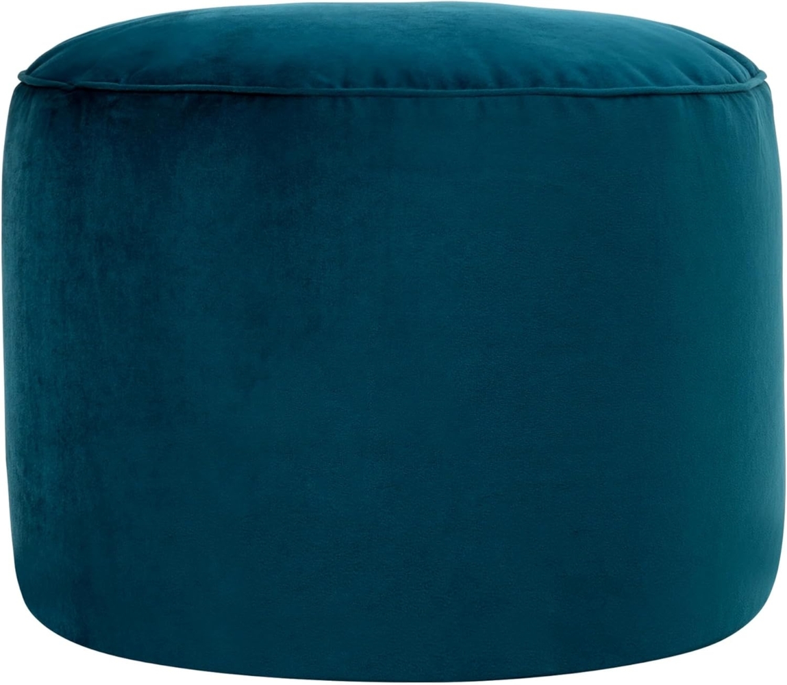 Icon Runder Sitzpuff „Milano“, XL Samt Sitzsack Hocker, Groß Fußhocker für das Wohnzimmer, Sitzkissen Bild 1