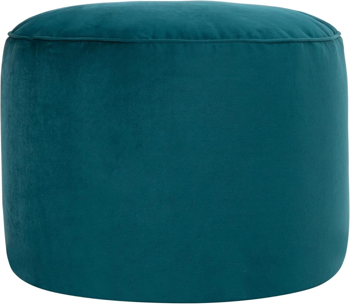 Icon Runder Sitzpuff „Milano“, XL Samt Sitzsack Hocker, Groß Fußhocker für das Wohnzimmer, Sitzkissen Bild 1