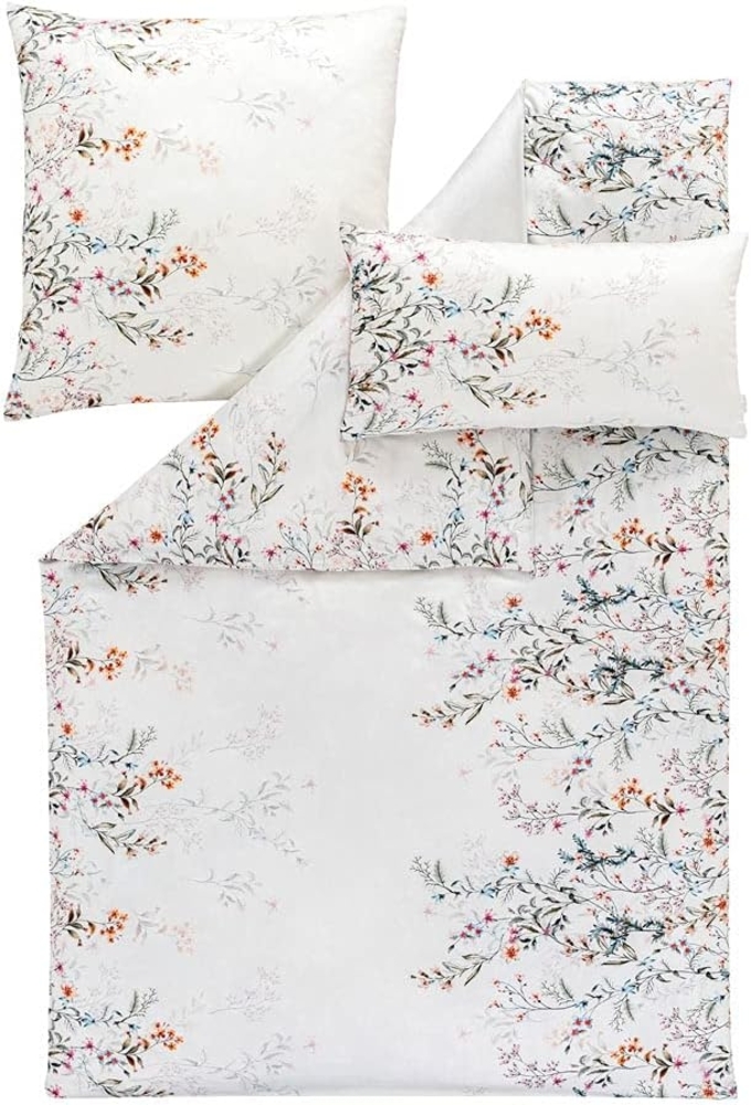 Estella Satin de Luxe Bettwäsche-Garnituren 3 teilig Bezug 155x220 cm + 1 x Kissen 80x80 + 1 x Kissen 40x80 Gabrielle Floral multicolor Bild 1