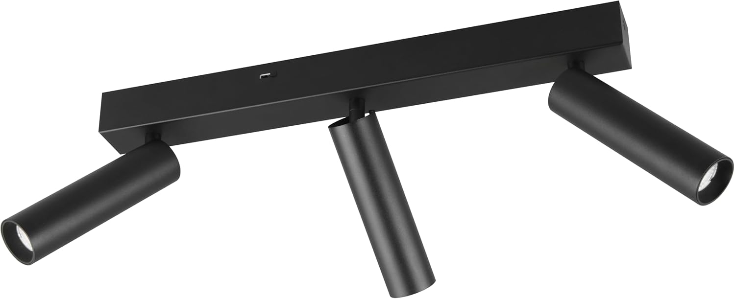 Moderner LED Deckenstrahler AMBALA dimmbar 3-flammig Schwarz, Breite 44cm Bild 1